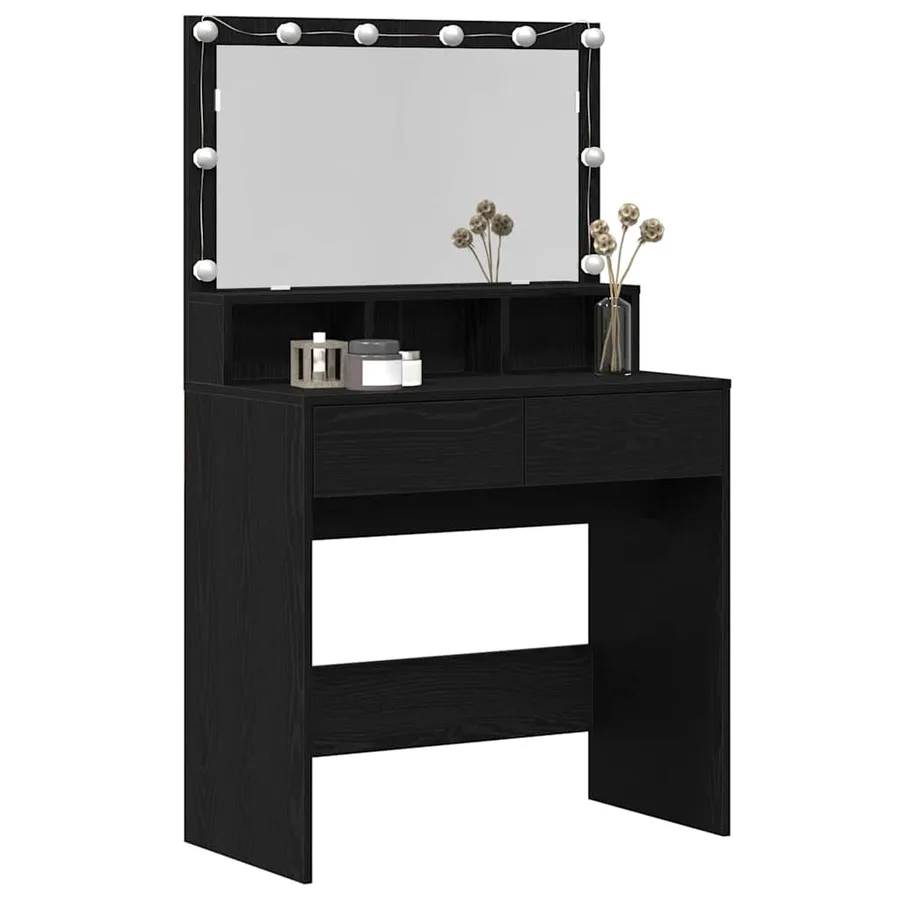 Table de Toilette avec tiroir Chêne noir 80 x 41 x 134,5 cm - 3