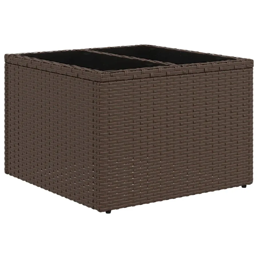 Ensemble de canapé de jardin 6 pcs avec coussins marron résine tressée - 8