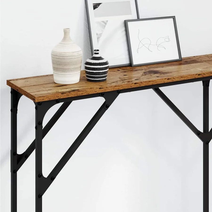 Table console Bois Ancien 140 x 23 x 75 cm - 4