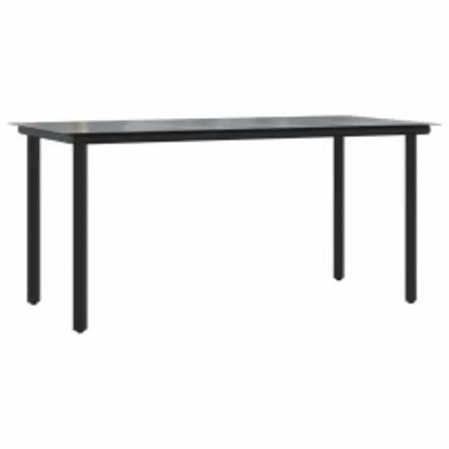 Ensemble à manger jardin 7pcs marron rpoly otin verre - 5