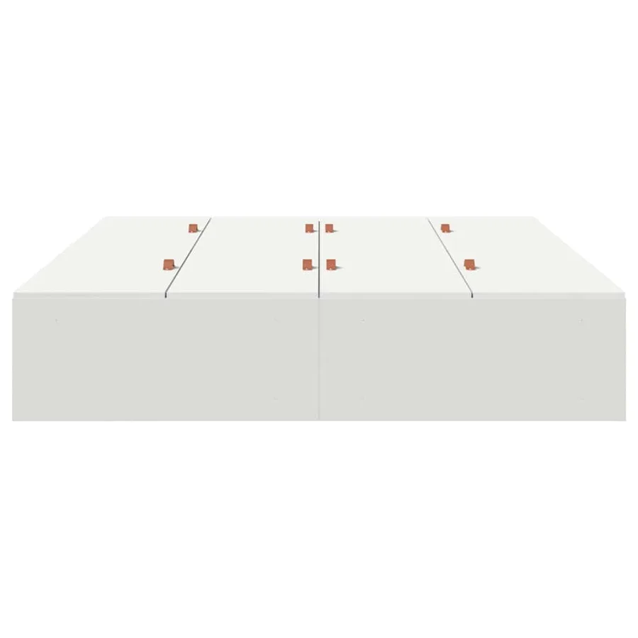 Cadre de lit avec rangement avec stockage Blanc 140 x 190 cm - 6