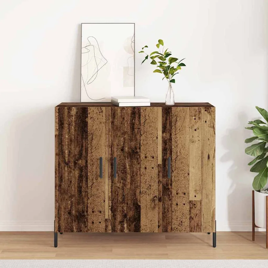 Buffet Bois ancien 90 x 34 x 80 cm Bois d'ingénierie