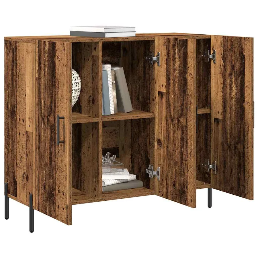 Buffet Bois ancien 90 x 34 x 80 cm Bois d'ingénierie - 3