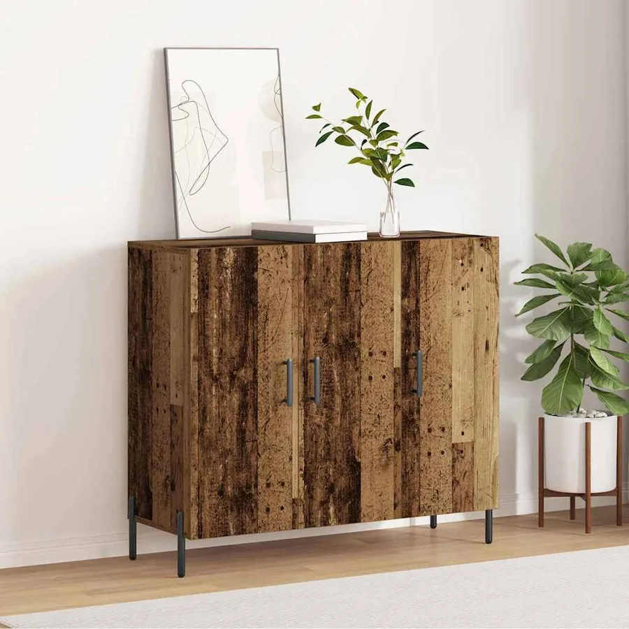 Buffet Bois ancien 90 x 34 x 80 cm Bois d'ingénierie - 4