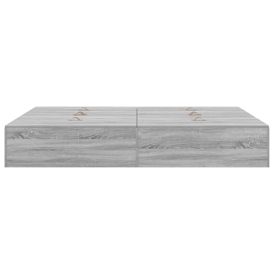Cadre de lit avec rangement Gris Sonoma 140 x 190 cm - 7