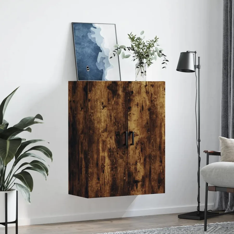 Armoire murale chêne fumé 69,5x34x90 cm - 3