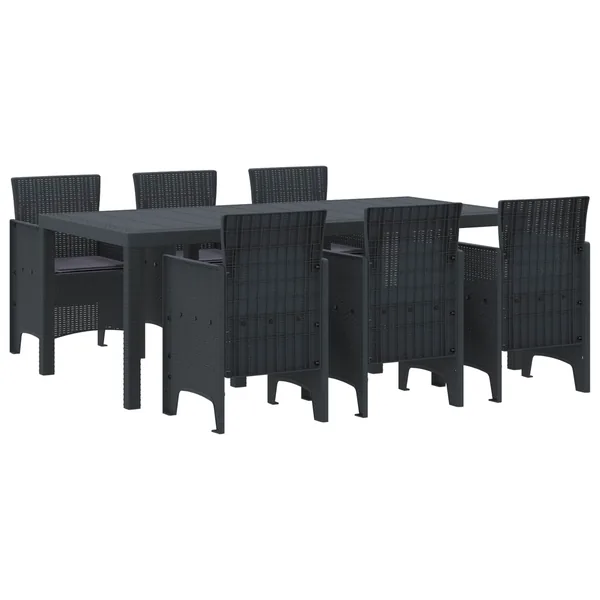 Ensemble de salle à manger pour jardin 7 pcs Anthracite