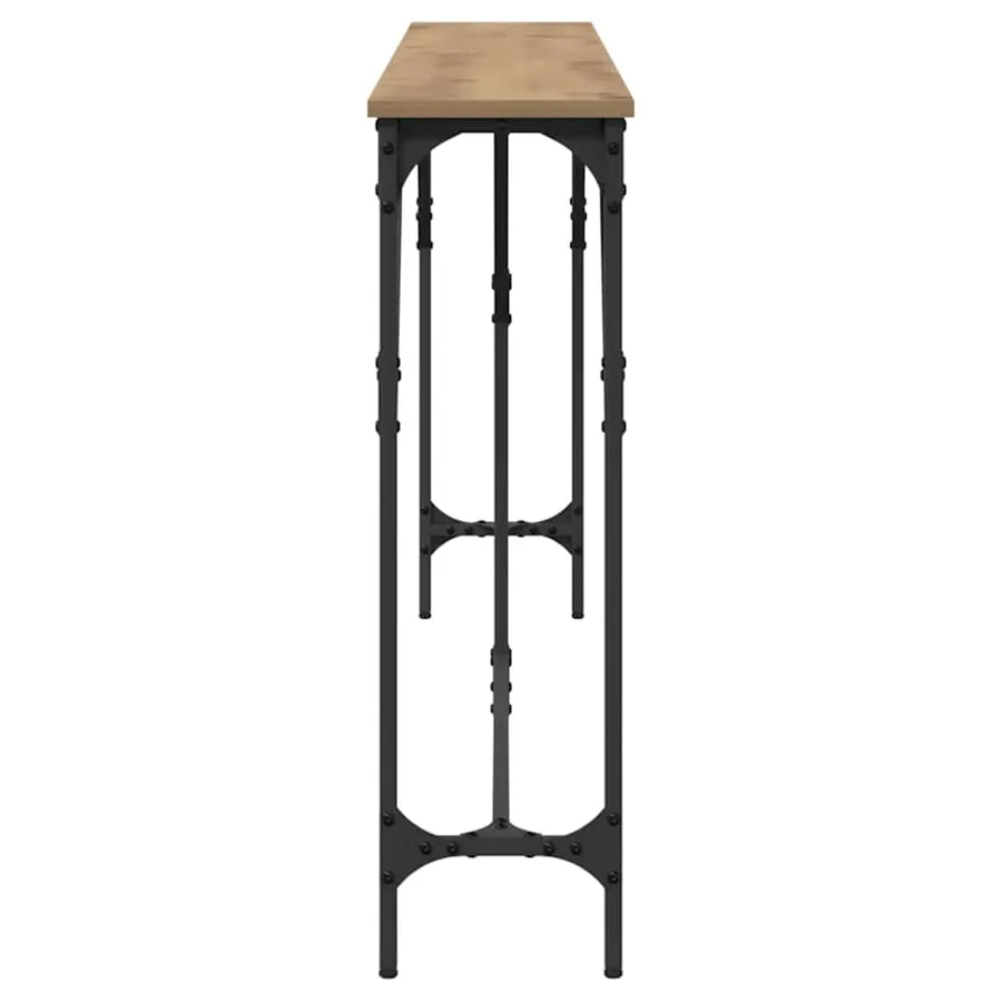 Table console chêne artisanal 180 x 23 x 75 cm - 6