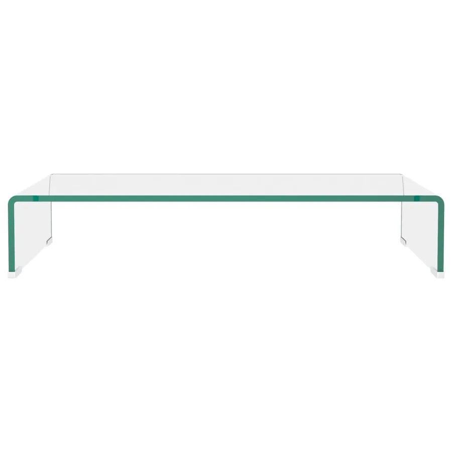 Meuble TV/pour moniteur 70x30x13 cm verre transparent - 3