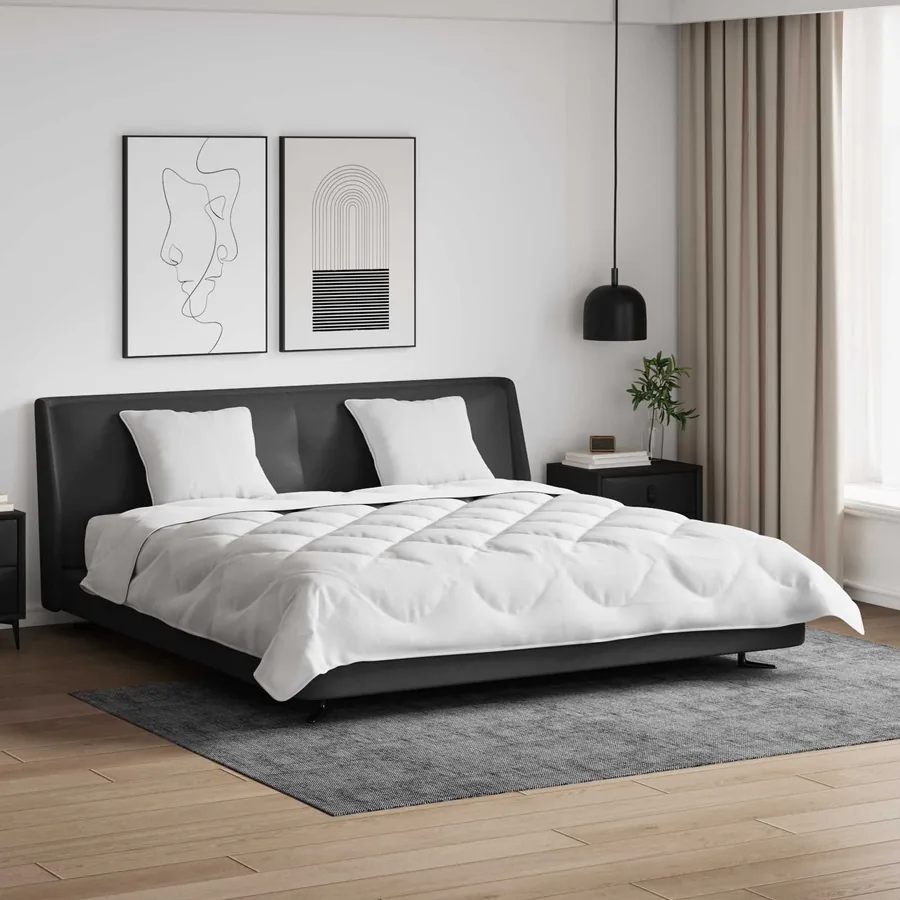 Couette avec oreiller 3 pcs Blanc Microfibre