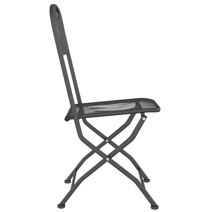 Ensemble à manger de jardin 5 pcs Maille Métal Anthracite - 9