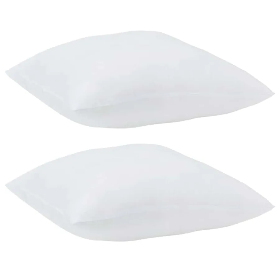 Oreiller avec oreiller 2 pcs Blanc 80 x 80 x 20 cm Polyester - 4