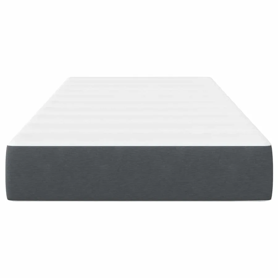 Matelas de Lit avec matelas Gris 100 x 200 cm tissu - 6