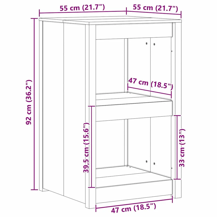 Armoire de cuisine MEPPEL Chêne brun 55 x 55 x 92 cm Pin massif - 11