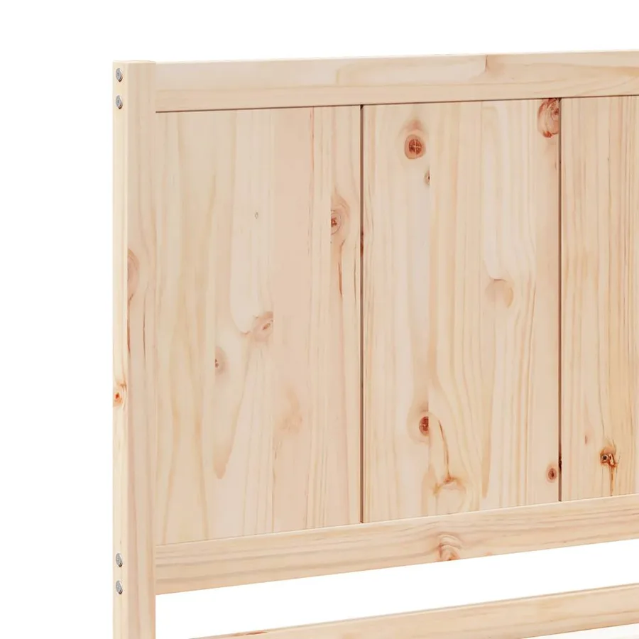 Cadre de lit extra long sans matelas 200x220 cm bois massif - 7