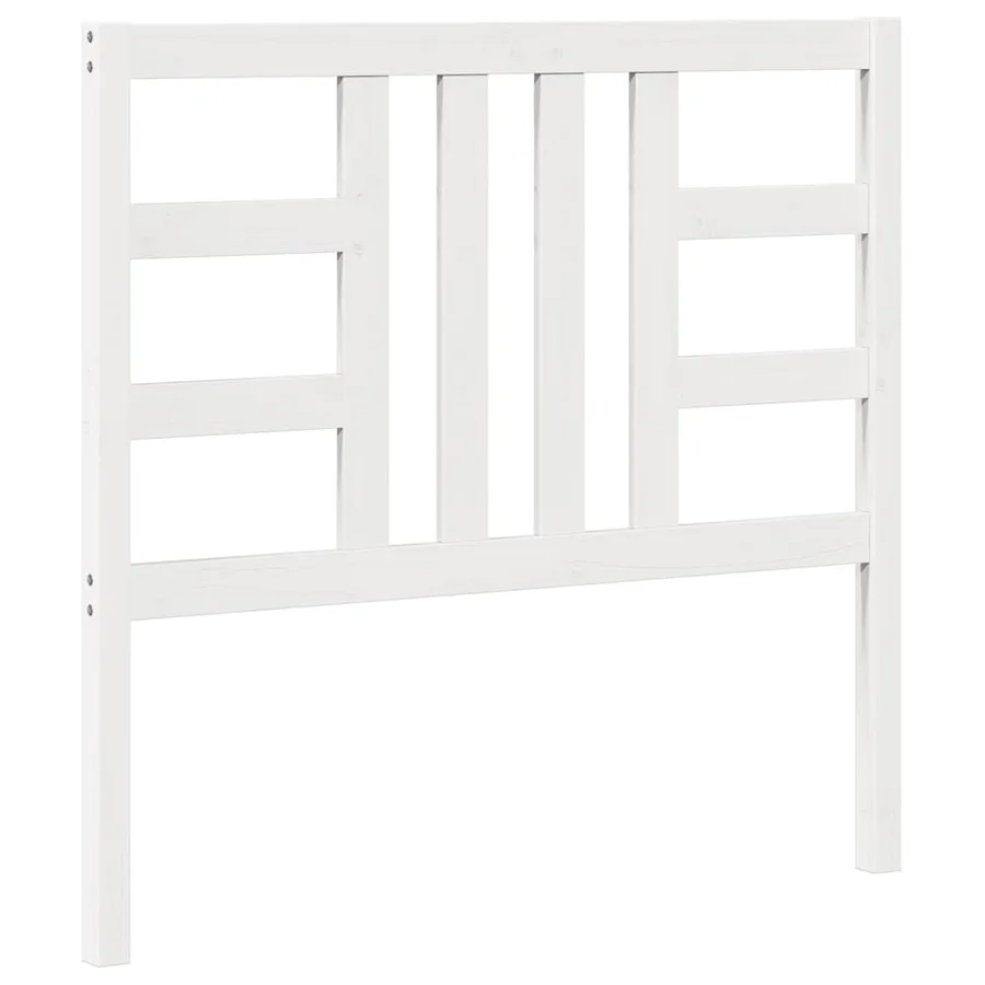 Tête de lit Blanc 106x4x100 cm Bois massif de pin - 2