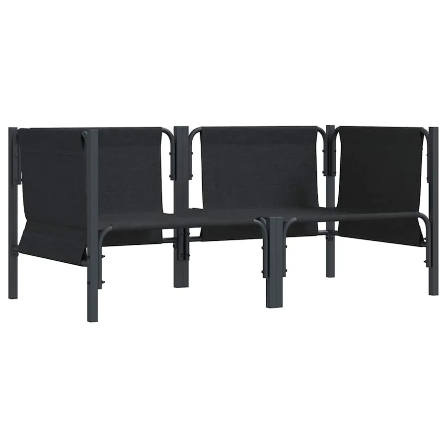 Mobilier de jardin 2 Pièce Anthracite 80 x 80 x 71 cm Acier - 4