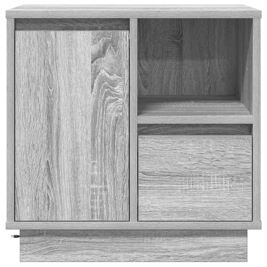 Cabinet de chevet avec tiroir 2 pcs Gris 50 x 34,5 x 50 cm. - 4