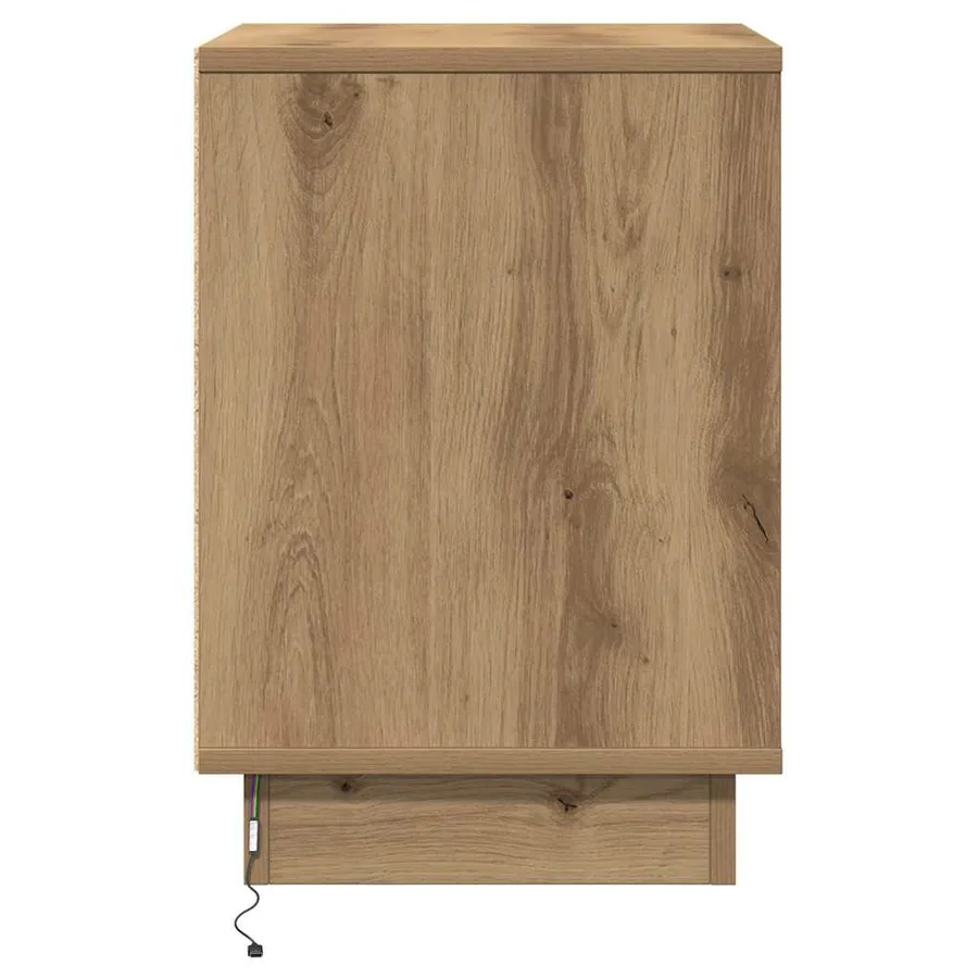 Cabinet de chevet 2 pc Chêne artisanal 39 x 34,5 x 50 cm - 9