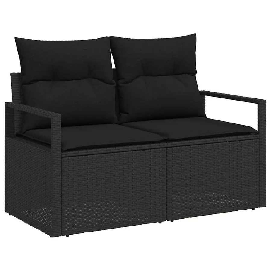 Ensemble de Canapés 3 pcs Noir polyrotin - 4