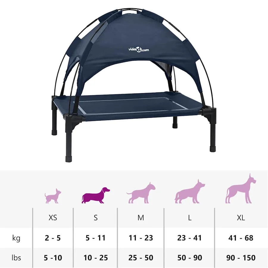 Lit pour Chien Bleu marine 63 x 49,5 x 60 cm Acier - 11