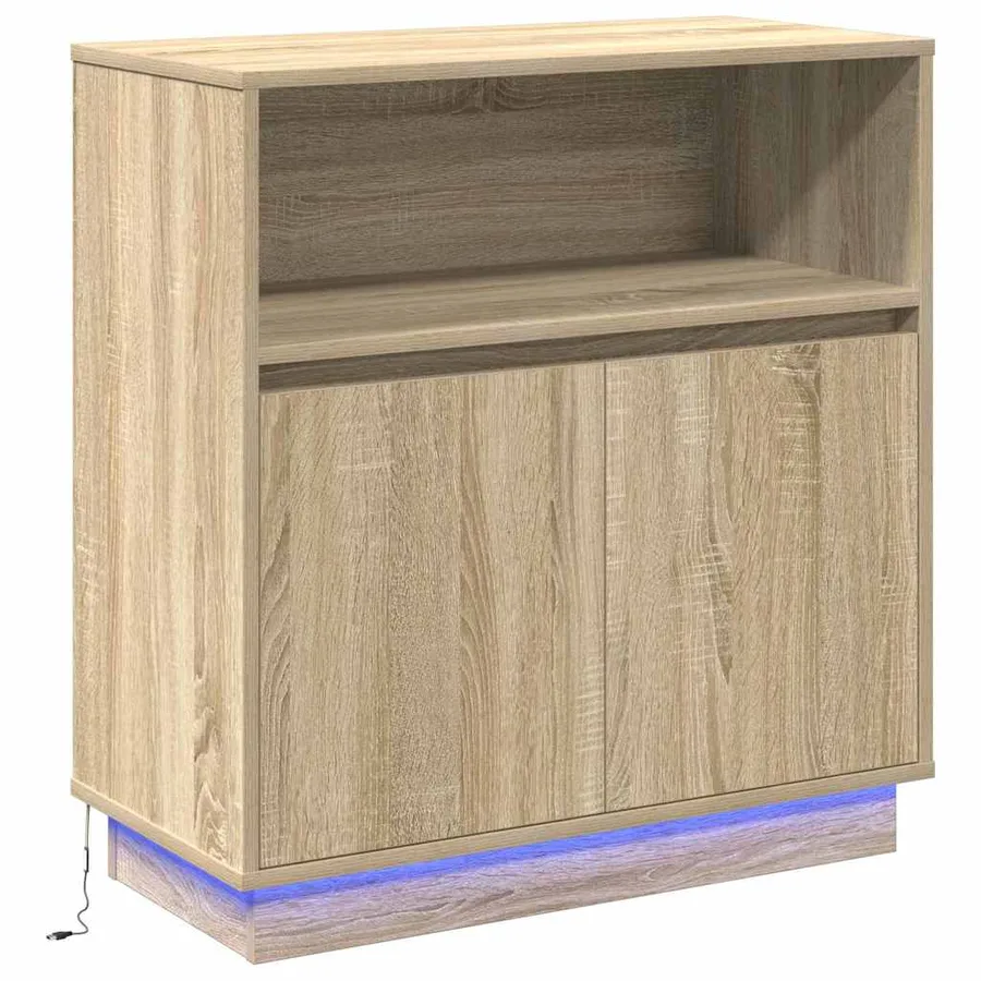 Buffet LED Chêne Sonoma 71 x 34,5 x 75 cm Bois d'ingénierie - 2