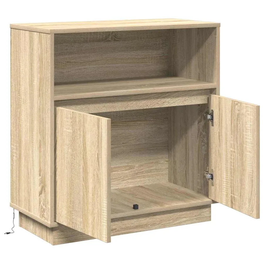 Buffet LED Chêne Sonoma 71 x 34,5 x 75 cm Bois d'ingénierie - 7
