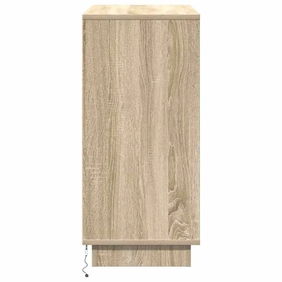 Buffet LED Chêne Sonoma 71 x 34,5 x 75 cm Bois d'ingénierie - 9