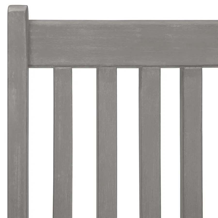 Ensemble de salle à manger de jardin 5 pièces (150-200) x 100 cm en bois d'acacia massif gris - 6