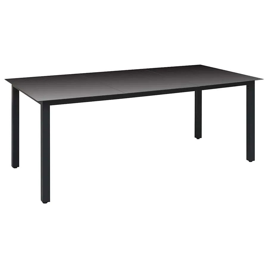 Ensemble à manger de jardin 7 pcs noir - 3