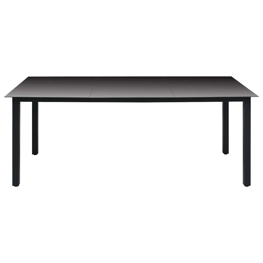 Ensemble à manger de jardin 7 pcs noir - 4