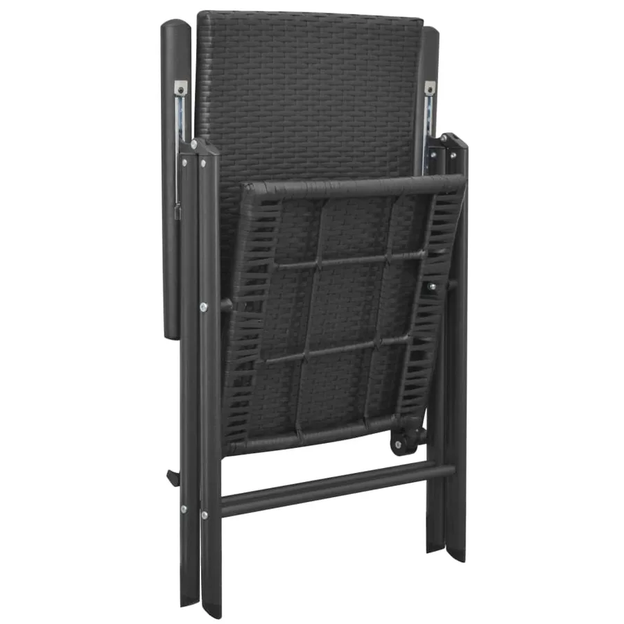 Ensemble à manger de jardin 7 pcs noir - 9