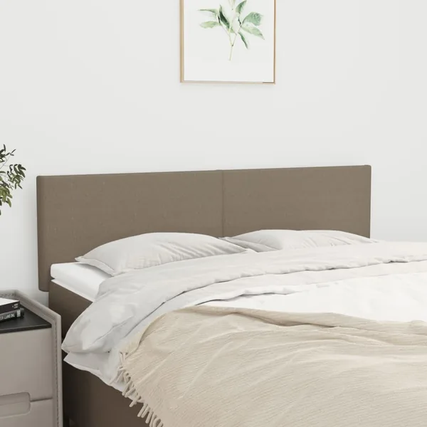 Têtes de lit Taupe 144x5x78/88 cm Tissu