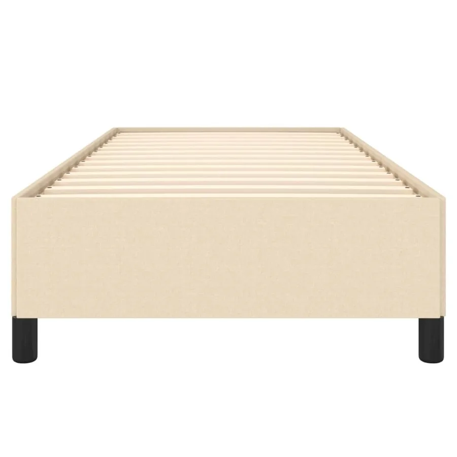 Cadre de lit sans matelas crème 80x200 cm tissu - 5