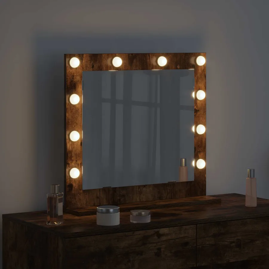Miroir de vanité Rectangulaire Chêne fumé 60 x 55 x 18 cm - 3