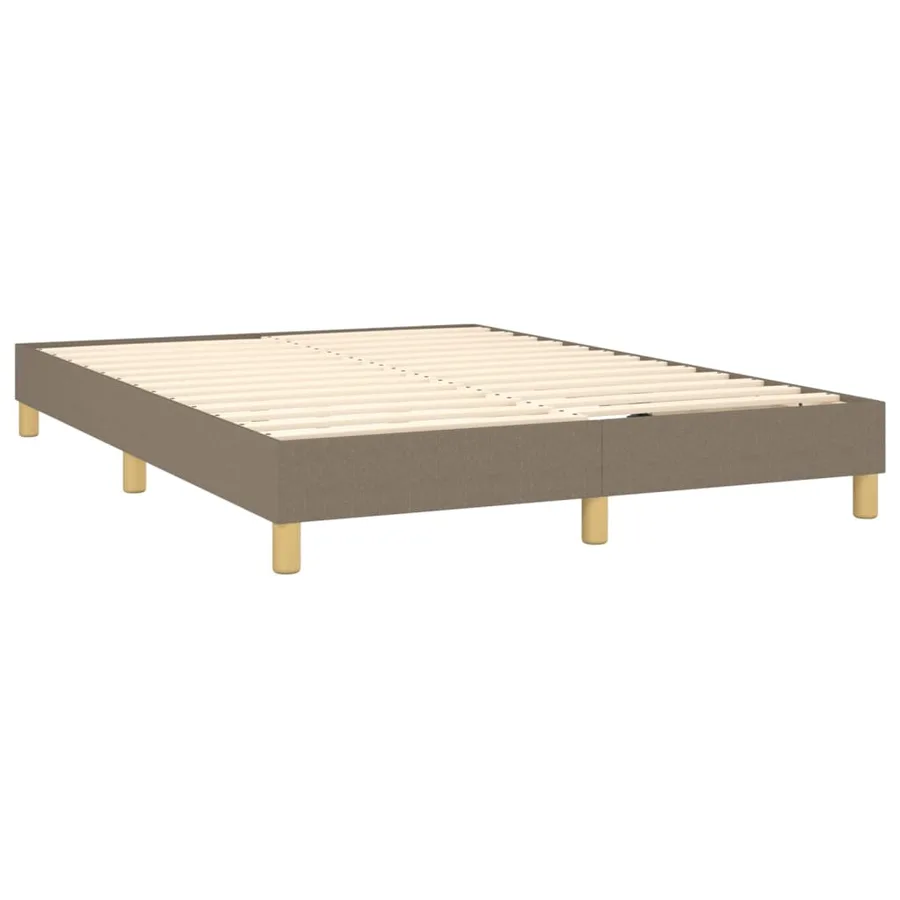 Sommier à lattes de lit avec matelas Taupe 140x200 cm Tissu - 4