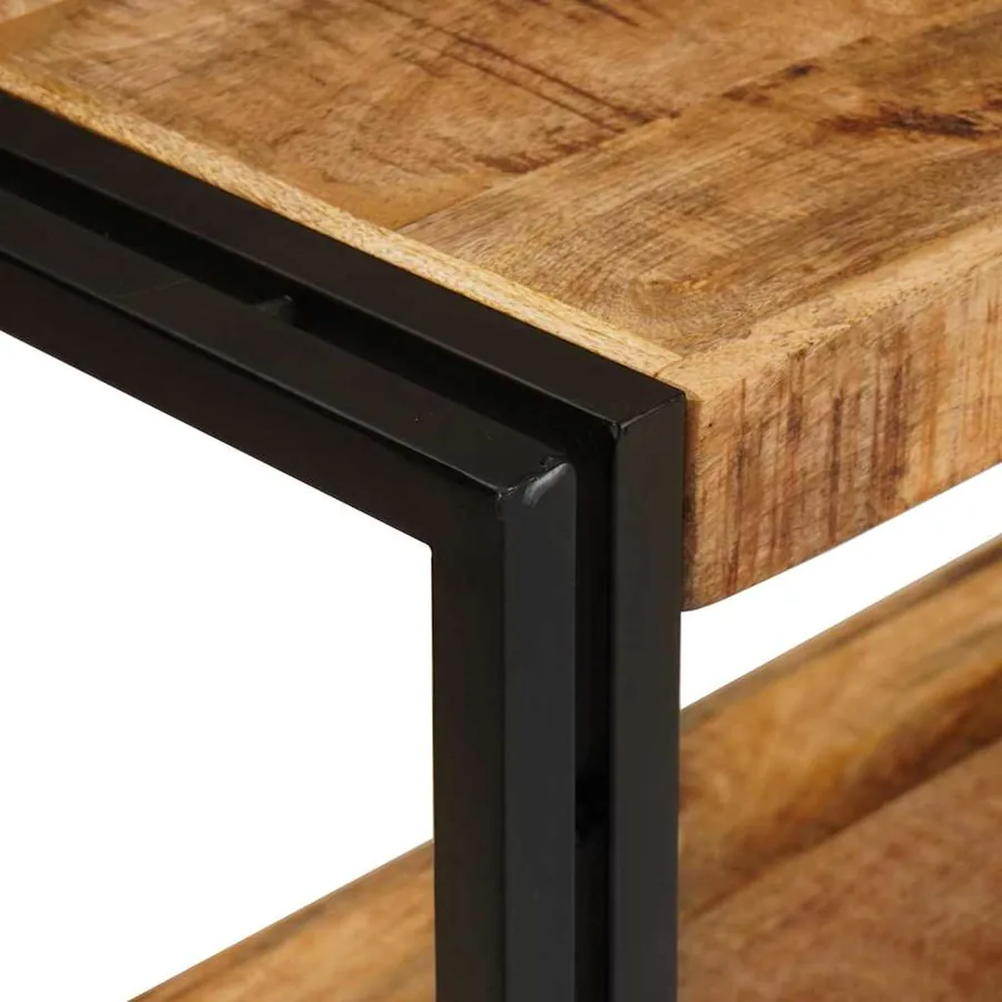 Table console Marron 160 x 33 x 75 cm Bois de mangue massif - 6
