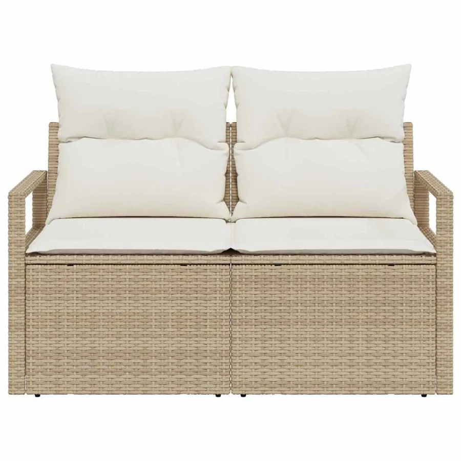 Canapé de jardin avec coussin 120 x 62 x 69 cm polyrotin - 5