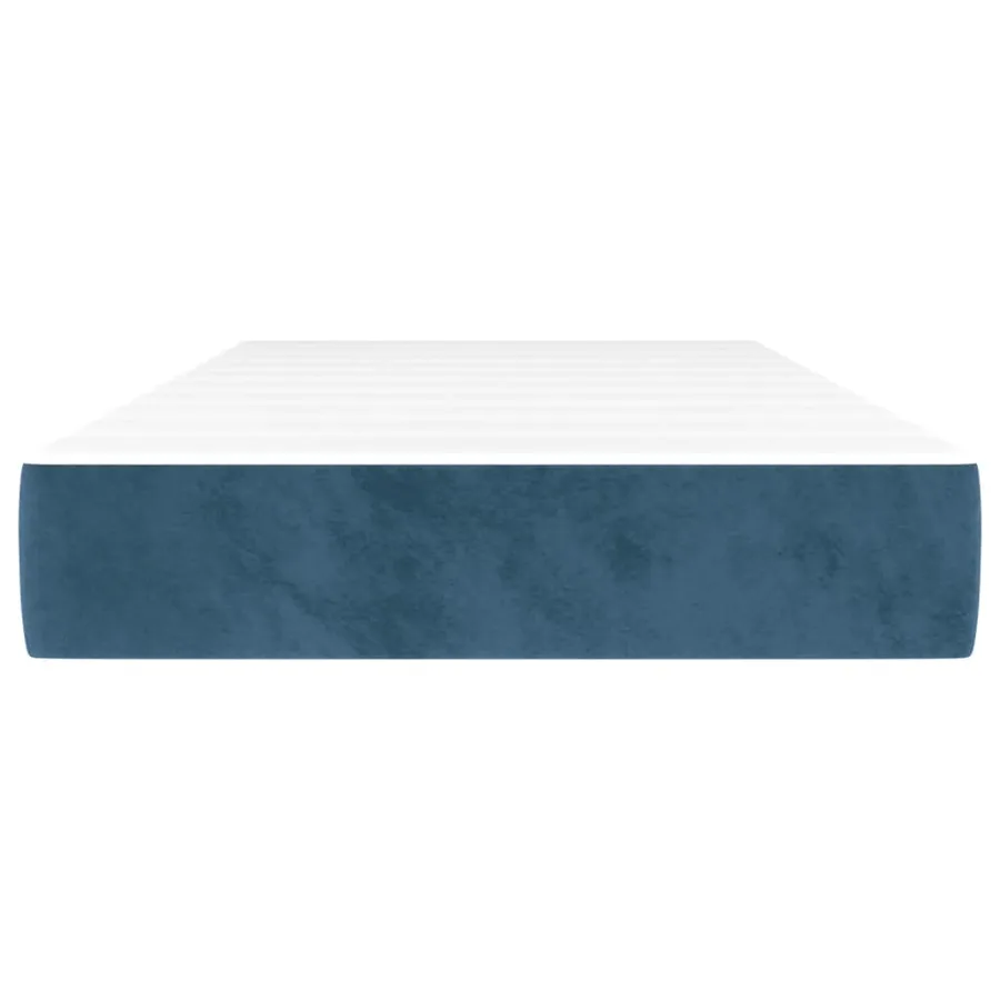 Matelas de lit à ressorts ensachés fermeté moyenne Bleu foncé 100x200x20 cm - 3