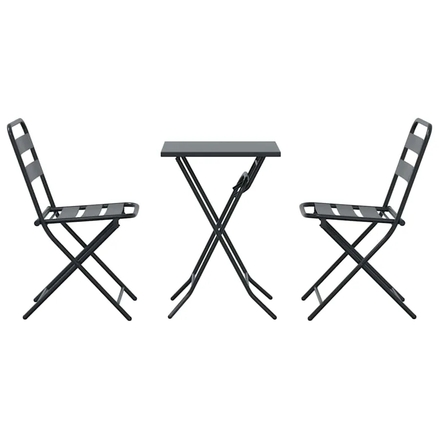 Ensemble bistro de jardin 3 pcs Anthracite Acier - 7
