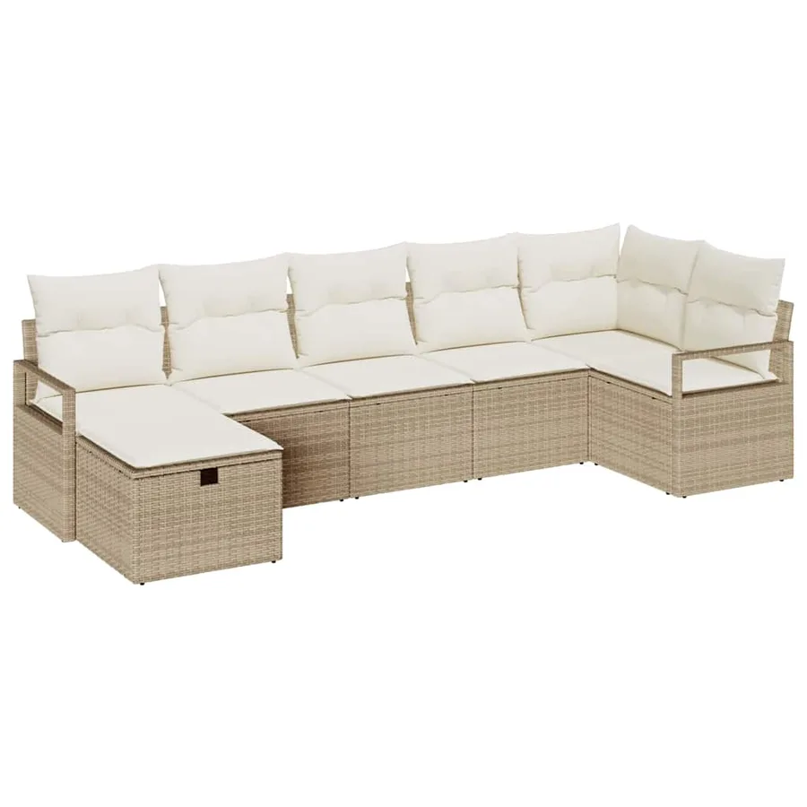 Ensemble de Canapés avec coussin 5 pcs polyrotin - 2