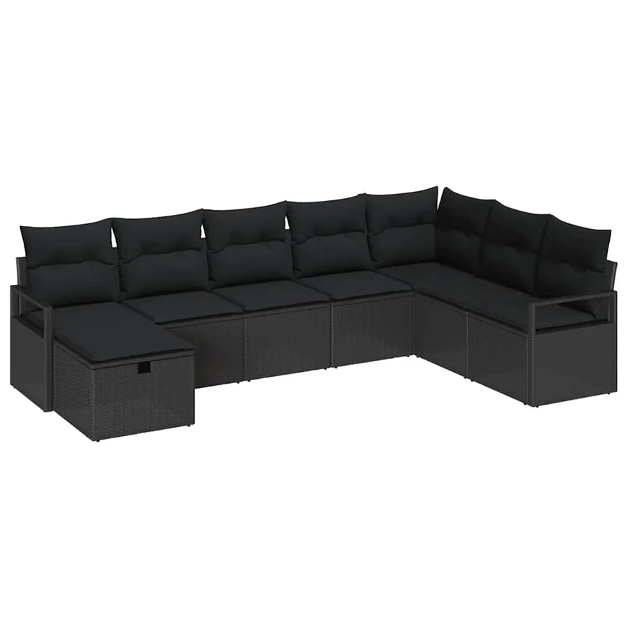 Ensemble de Canapés avec coussin 6 pcs polyrotin - 2