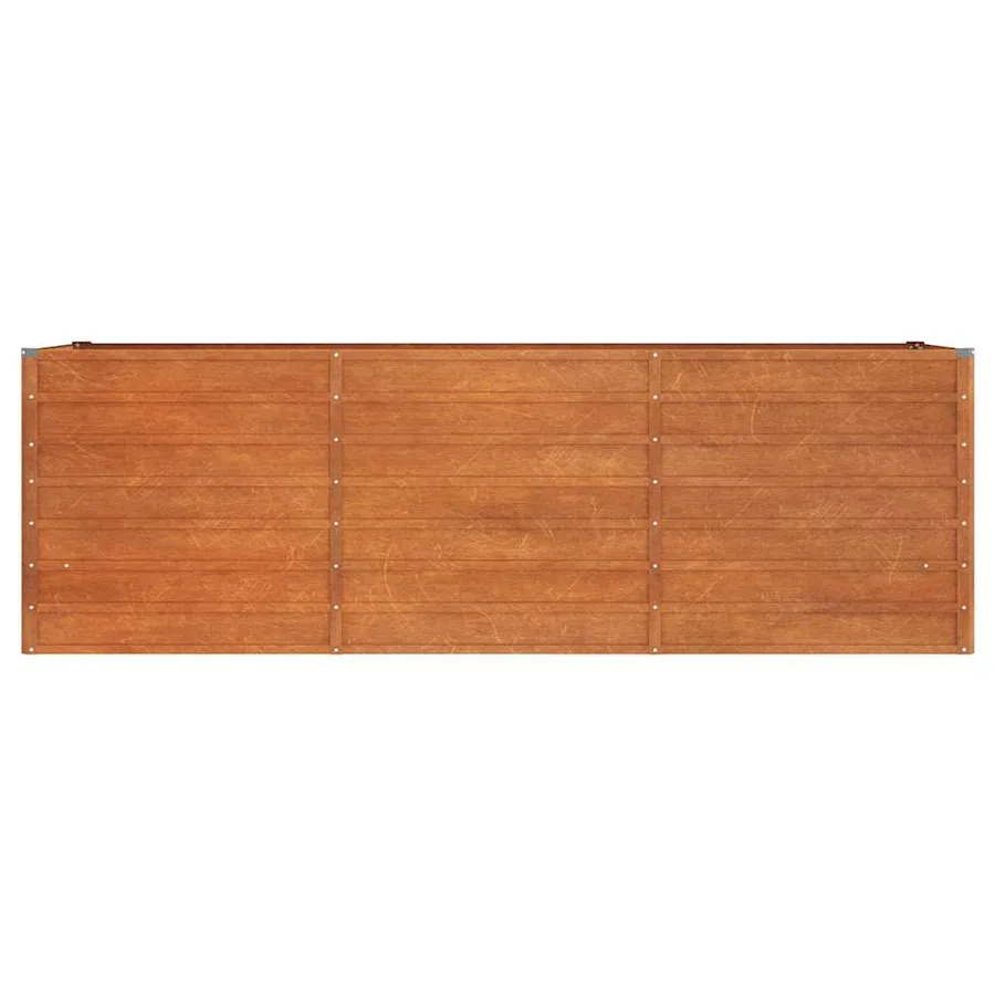 Lit surélevé de jardin rouillé 240x80x77 cm acier corten - 4
