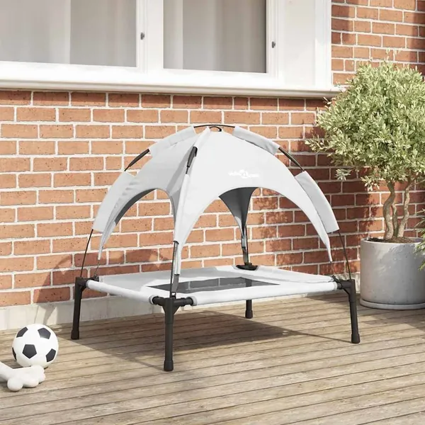 Lit pour Chien Gris Argenté 76 x 62 x 70,5 cm Acier