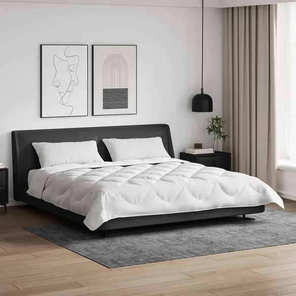 Couette avec oreiller 3 pcs Blanc Microfibre
