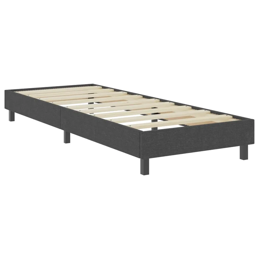 Sommier à lattes de lit sans matelas gris tissu 100x200 cm - 3