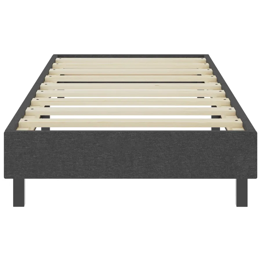 Sommier à lattes de lit sans matelas gris tissu 100x200 cm - 4
