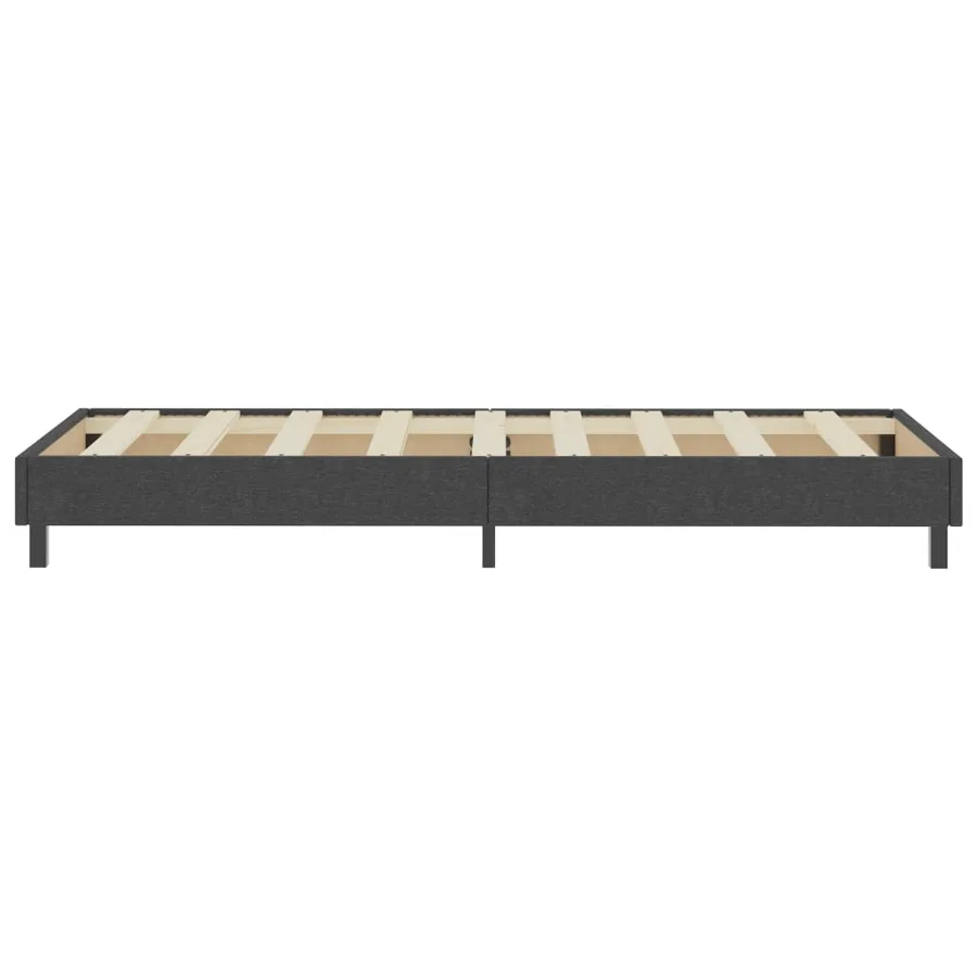 Sommier à lattes de lit sans matelas gris tissu 100x200 cm - 5
