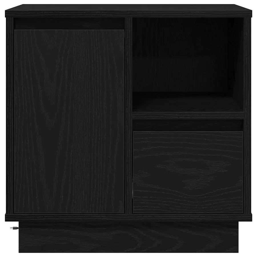 Cabinet de chevet avec tiroir Chêne noir 50 x 34,5 x 50 cm. - 7