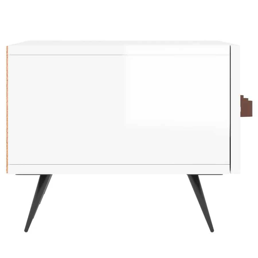 Meuble TV blanc brillant 150x36x30 cm bois d'ingénierie - 7